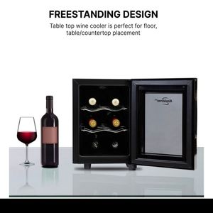 6 Bottle Mini Fridge Wine Cellar